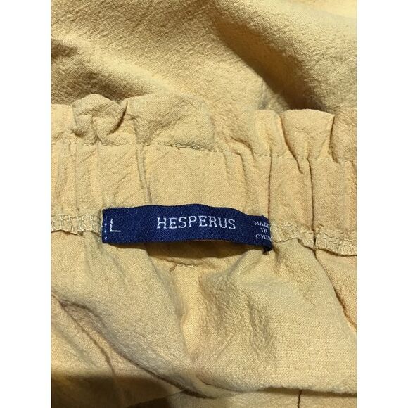 Mustard Yellow Cotton Belted Skirt with Pockets - Picture 6 of 7